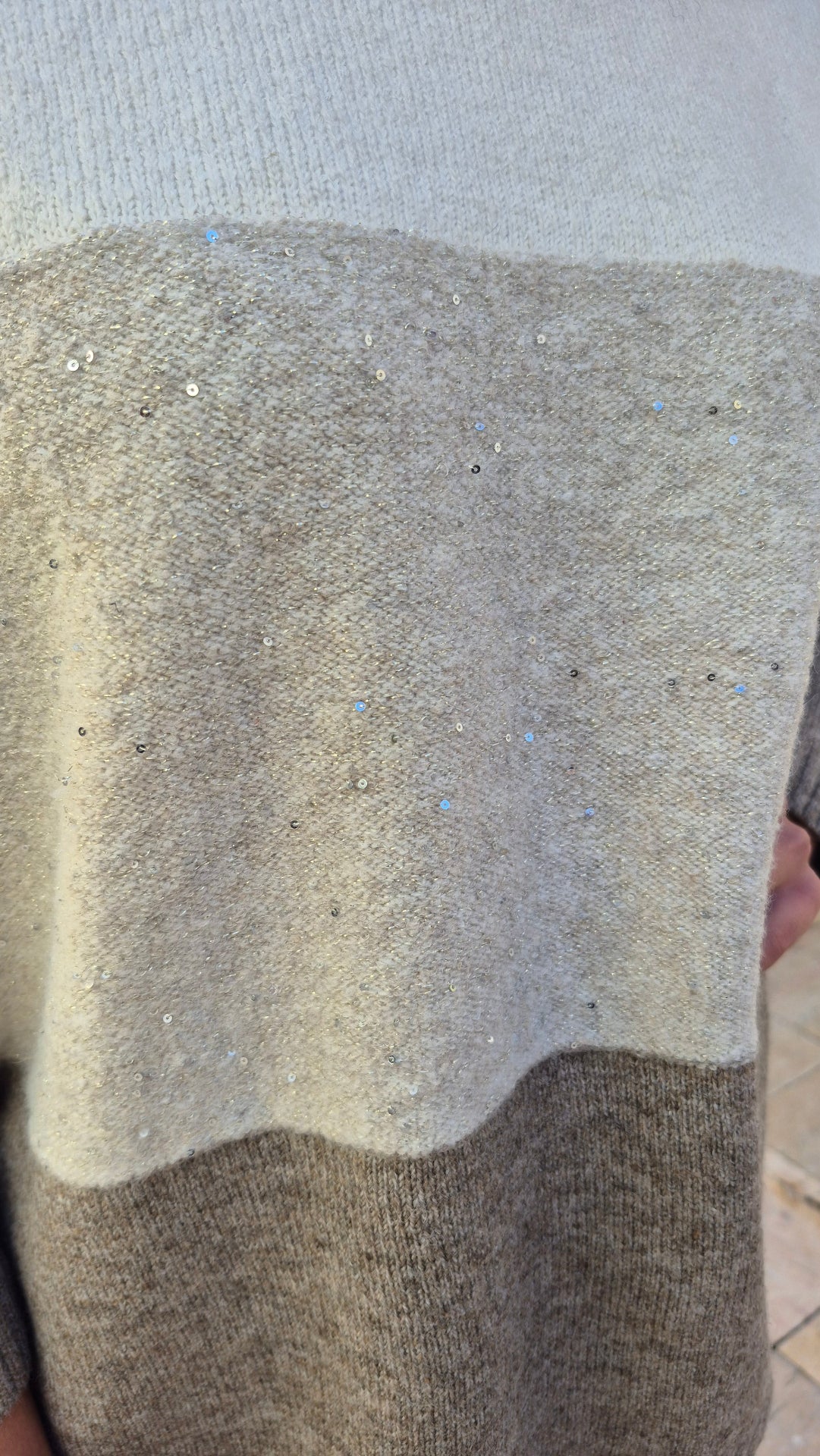 JERSEY TRICOLOR LENTEJUELAS