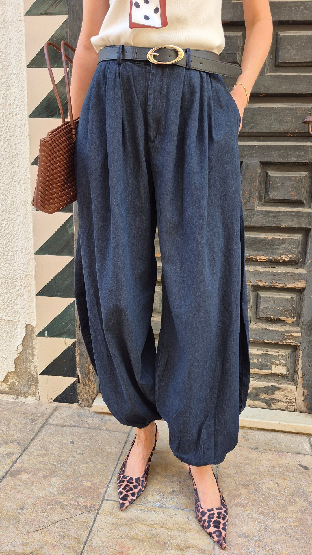 PANTALÓN BOMBACHO DENIM