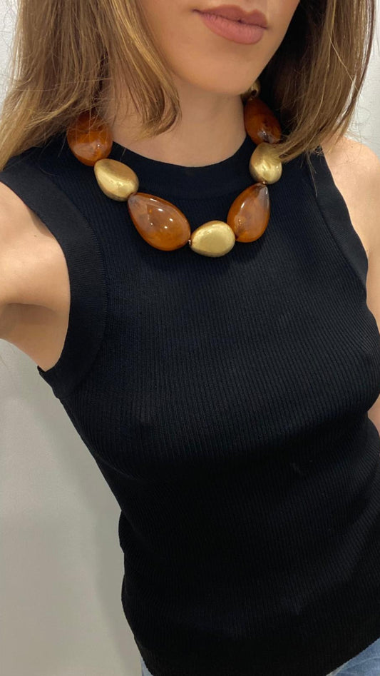 COLLAR PIEDRAS AMBAR