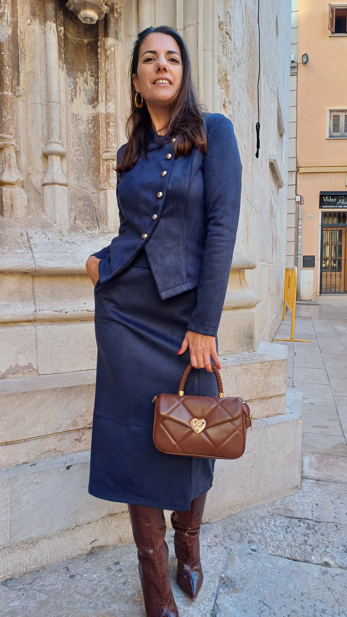 CHAQUETA  ANTELINA BOTONES DORADOS