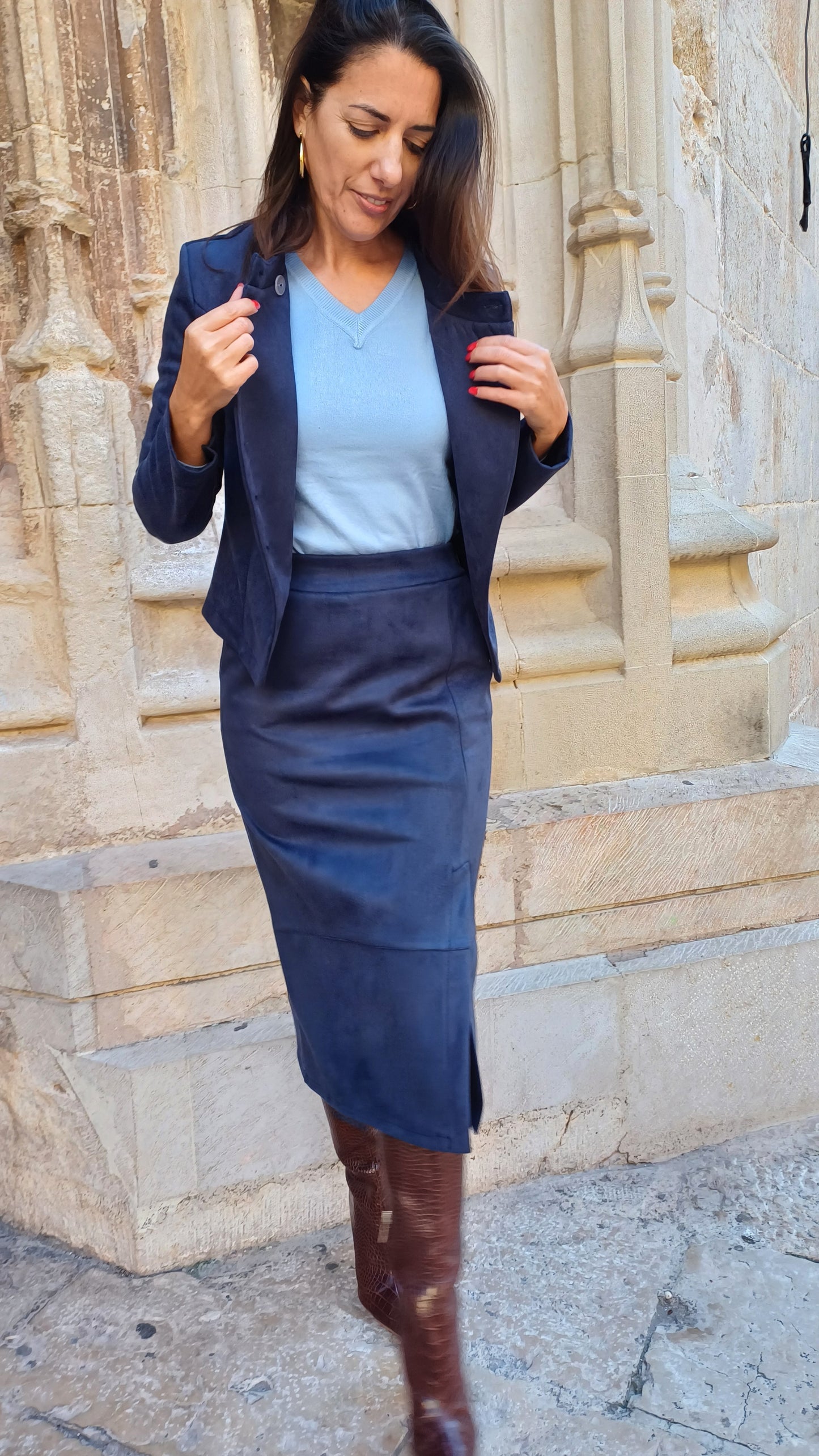 CHAQUETA  ANTELINA BOTONES DORADOS