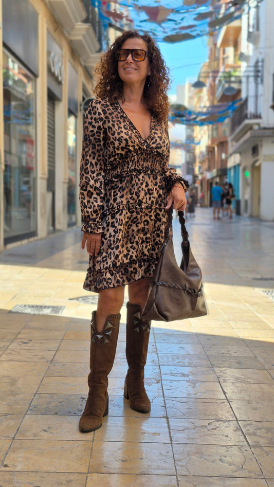 VESTIDO CORTO ANIMAL PRINT