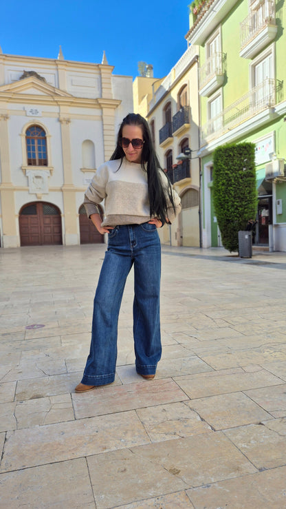 JERSEY TRICOLOR LENTEJUELAS