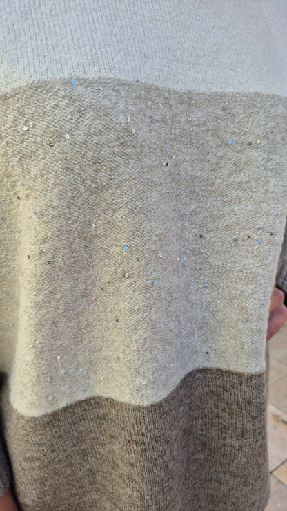 JERSEY TRICOLOR LENTEJUELAS