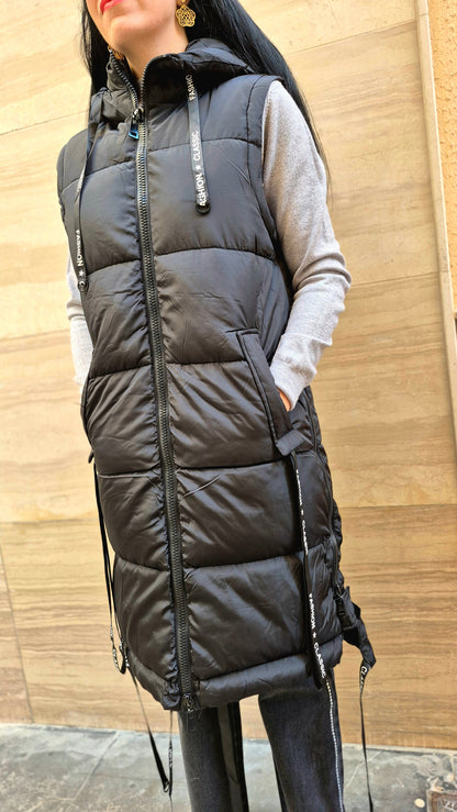 CHALECO LARGO ACOLCHADO