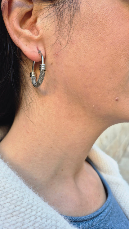 PENDIENTES AROS PLATEADOS