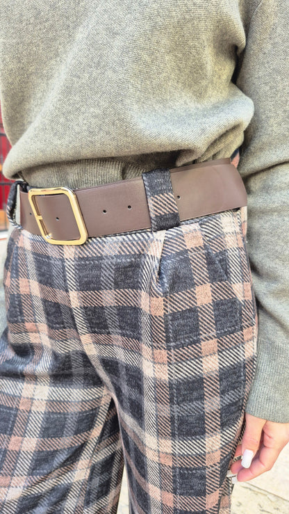 PANTALON TARTAN CINTURON