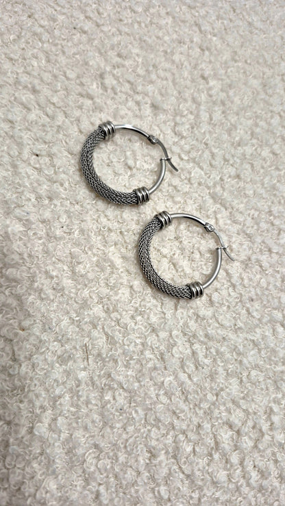 PENDIENTES AROS PLATEADOS