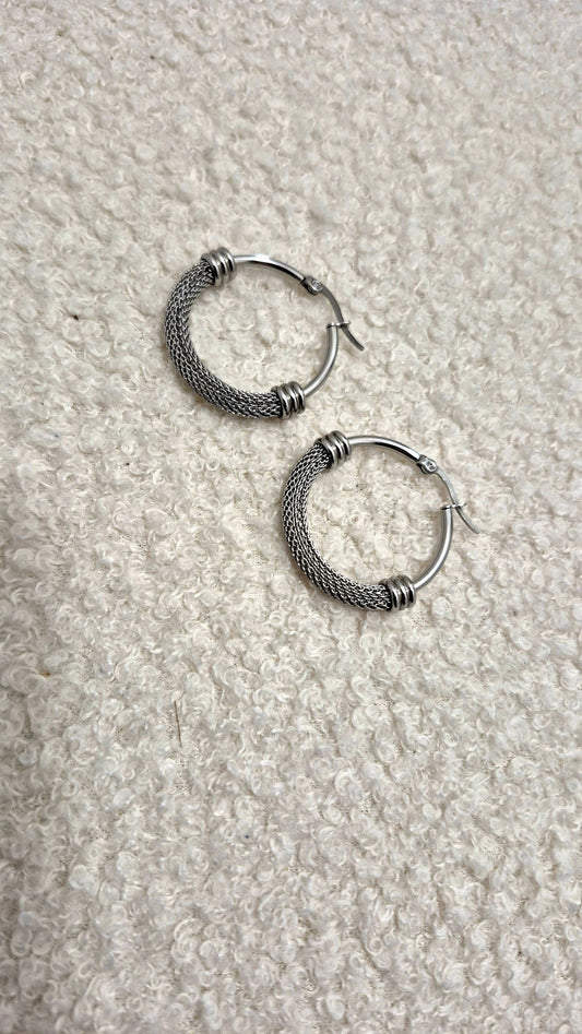 PENDIENTES AROS PLATEADOS