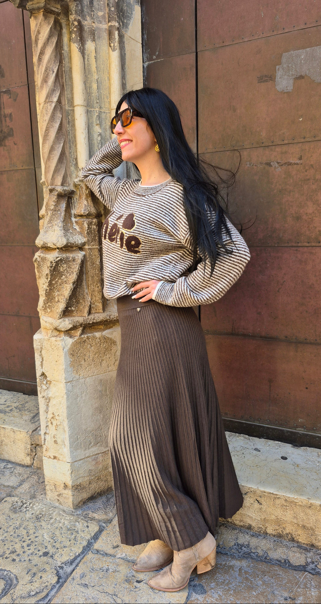 FALDA PUNTO CHOCO VELVET