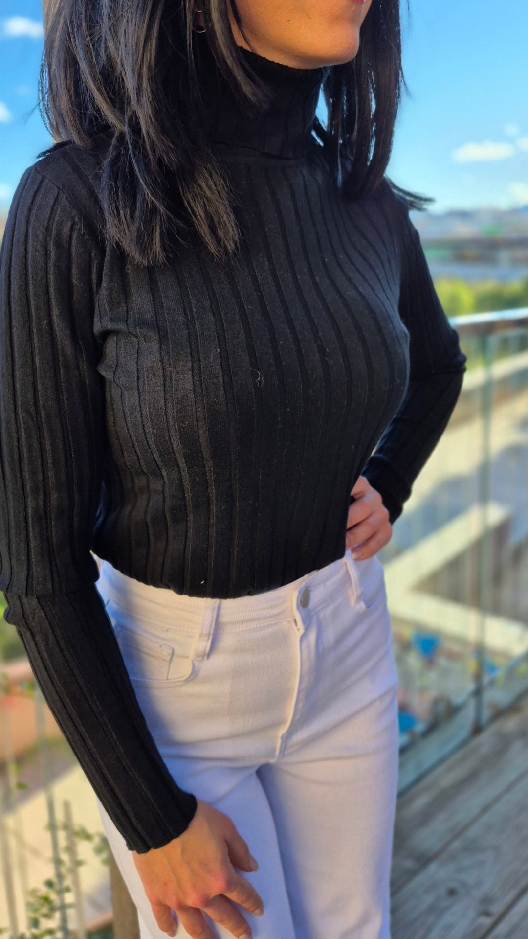 JERSEY CANALÉ NEGRO