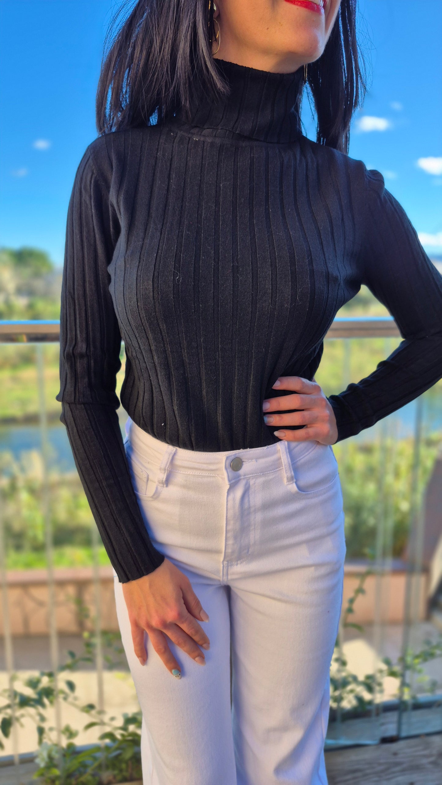 JERSEY CANALÉ NEGRO