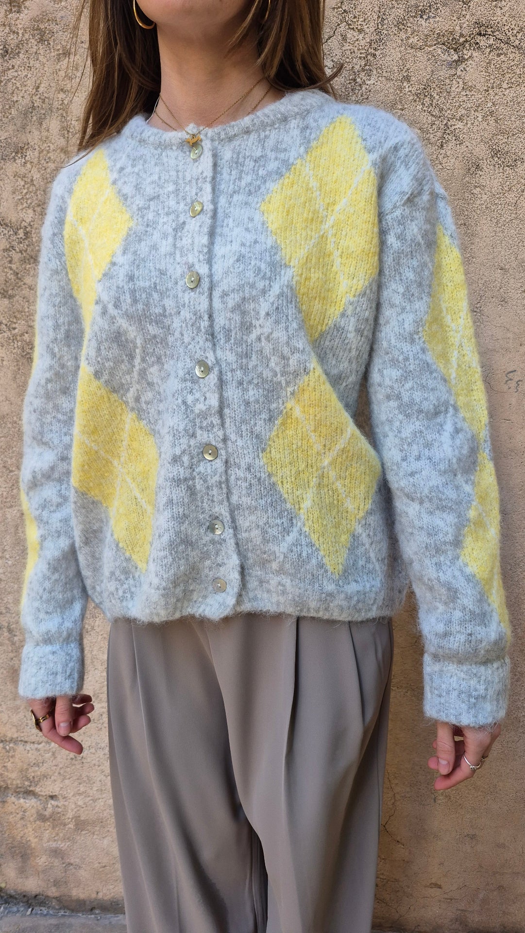 CHAQUETA COMBINADA ROMBOS