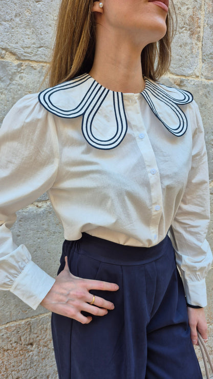 CAMISA ALMA CUELLO BORDADO