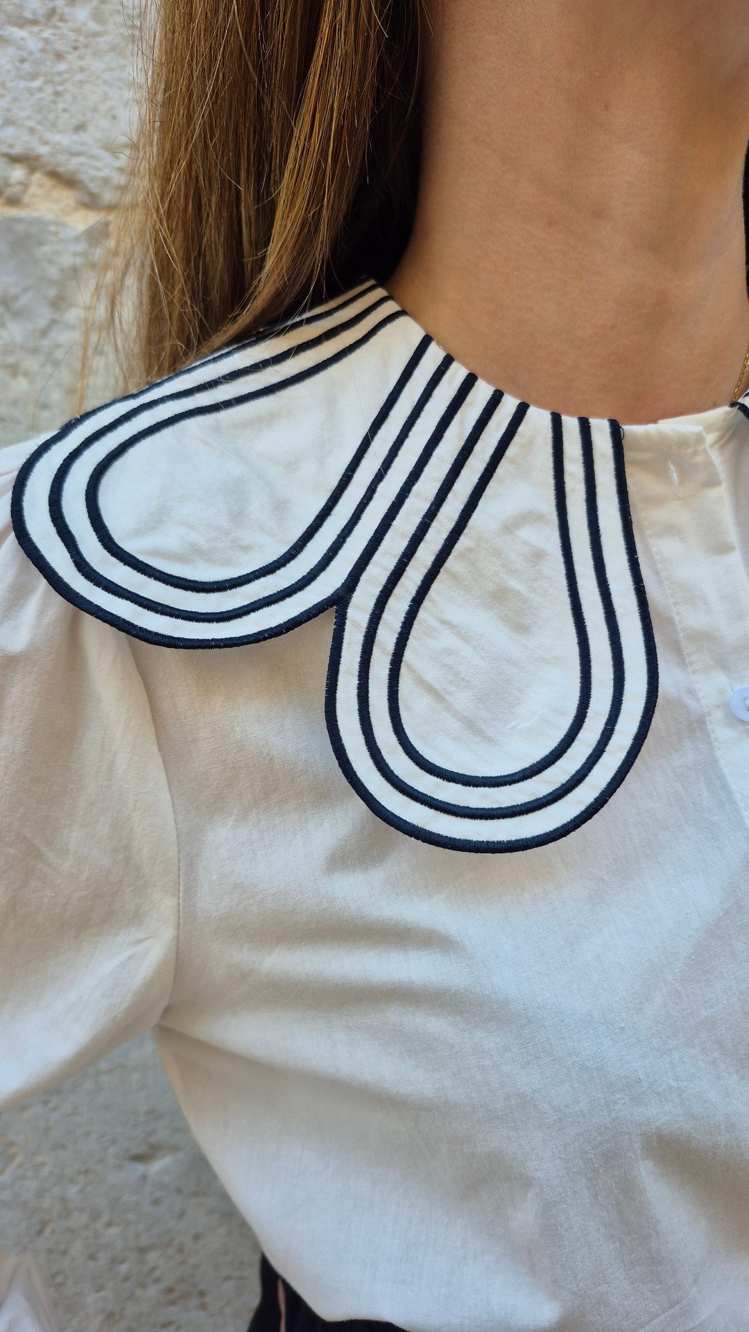 CAMISA ALMA CUELLO BORDADO