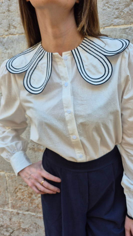 CAMISA ALMA CUELLO BORDADO