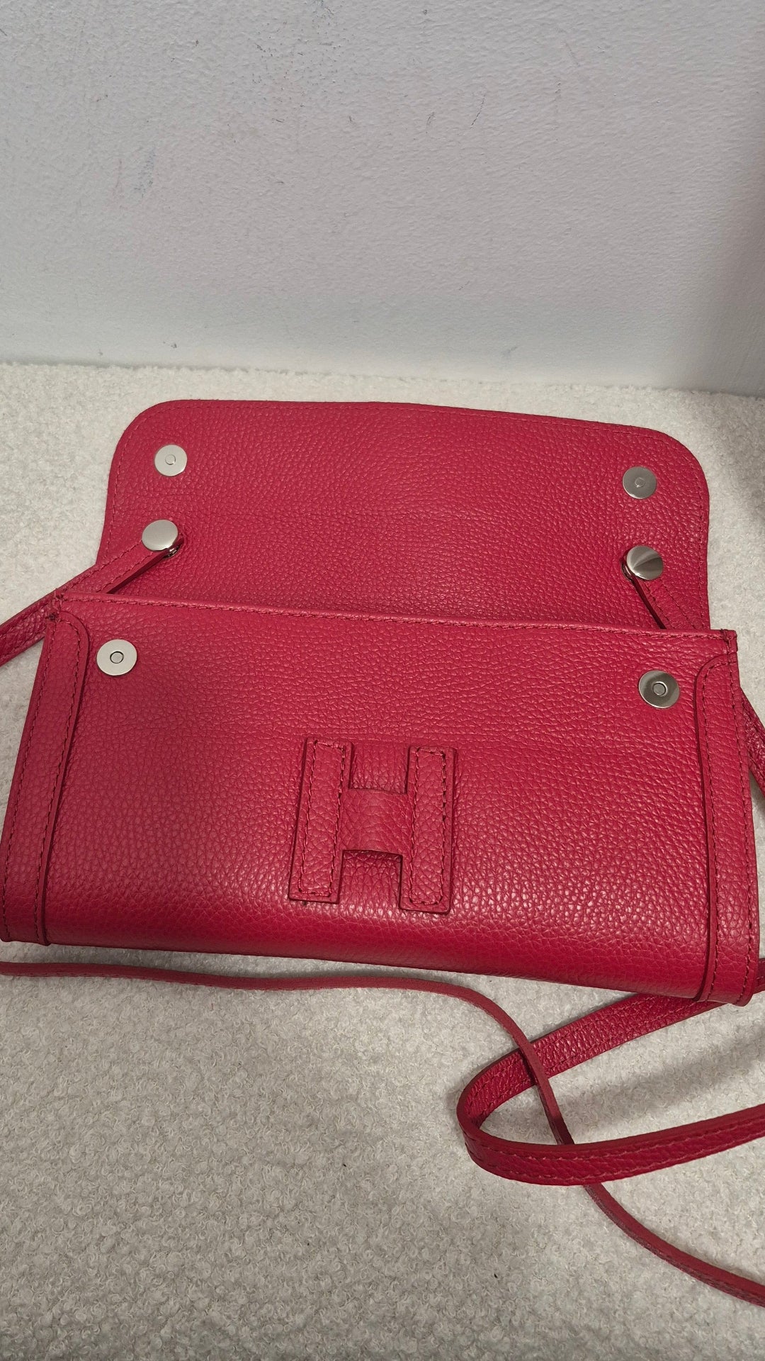 BOLSO DE PIEL MILANO ROJO