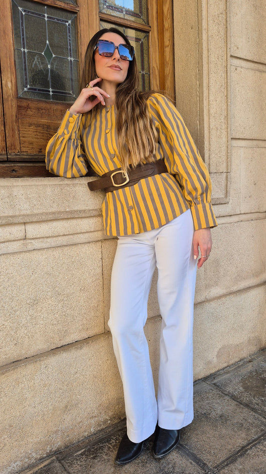 CHAQUETA-BLUSA ITALY MOSTAZA