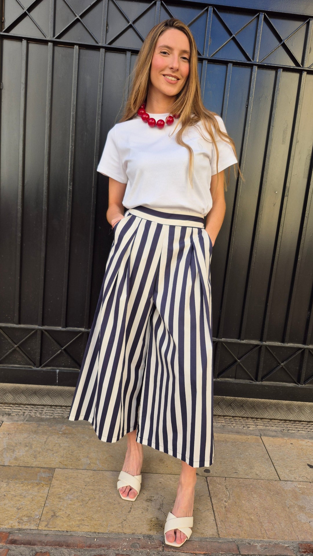 PANTALÓN RAYAS AZUL Y BLANCO
