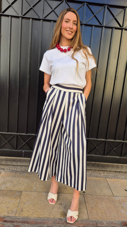 PANTALÓN RAYAS AZUL Y BLANCO