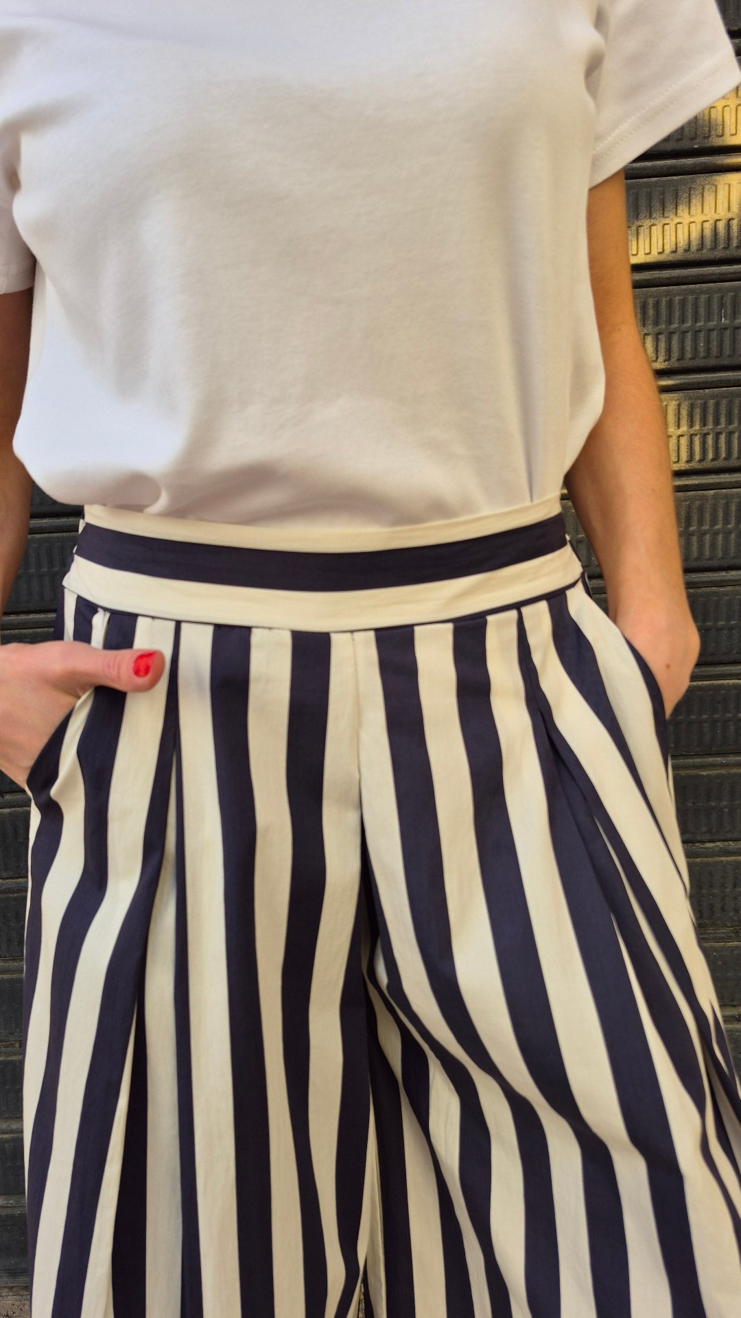 PANTALÓN RAYAS AZUL Y BLANCO