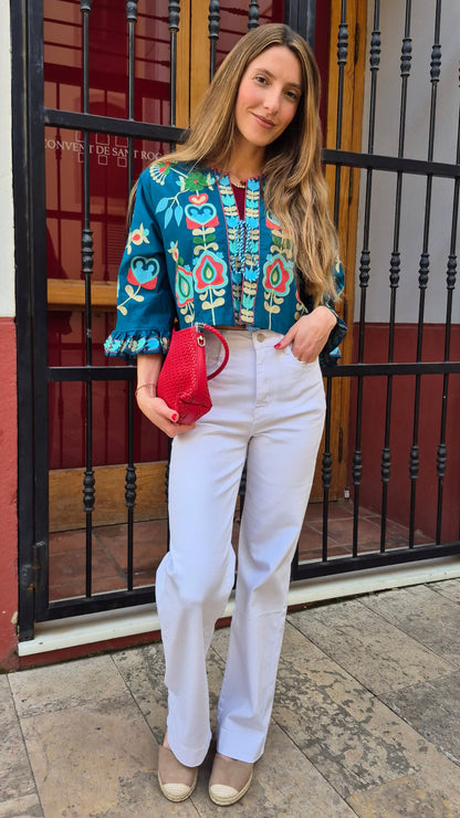 CHAQUETA INDIA KALAMI (AZUL)