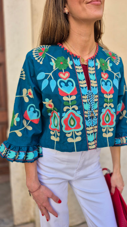 CHAQUETA INDIA KALAMI (AZUL)