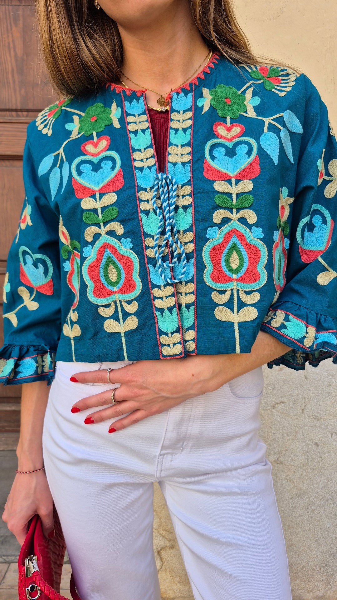 CHAQUETA INDIA KALAMI (AZUL)