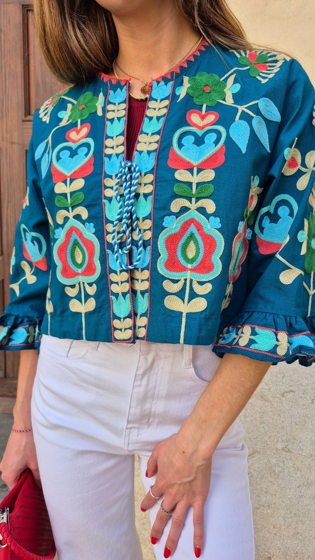 CHAQUETA INDIA KALAMI (AZUL)
