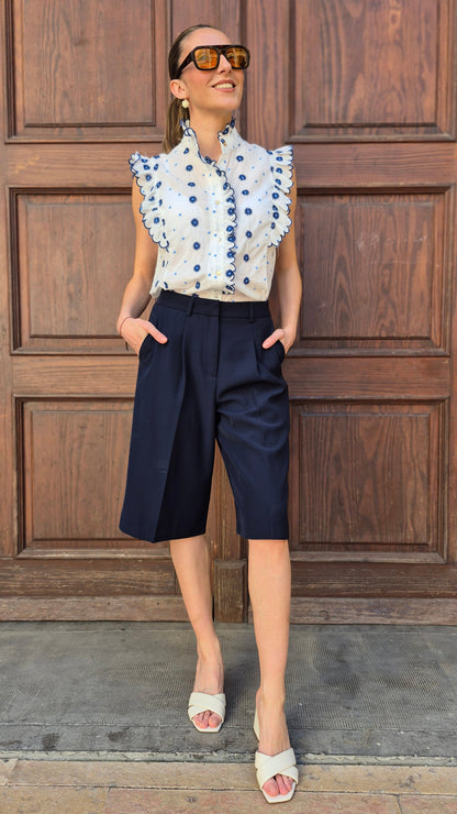 BLUSA BORDADOS AZULES