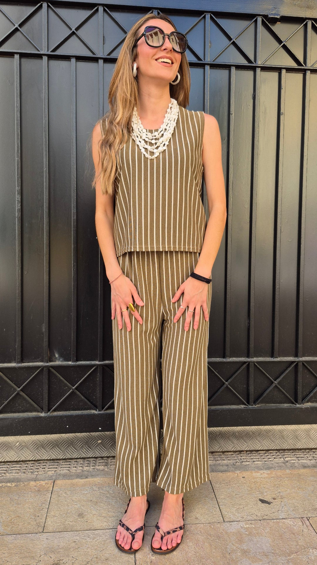 CONJUNTO RAYAS LINETTE (VERDE)