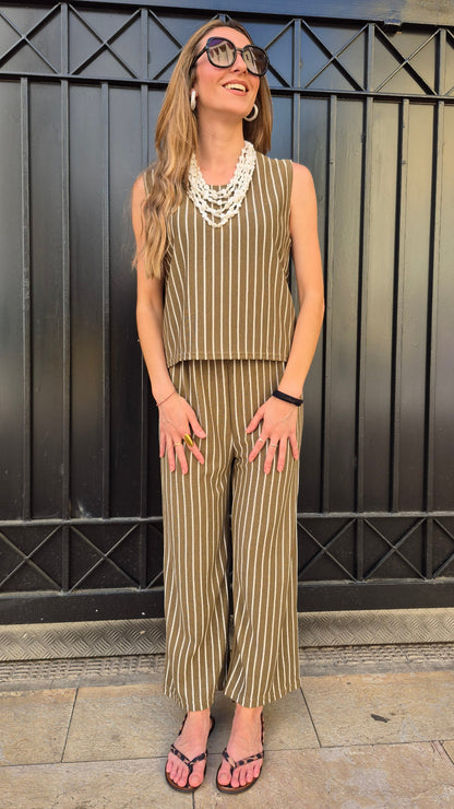 CONJUNTO RAYAS LINETTE (VERDE)