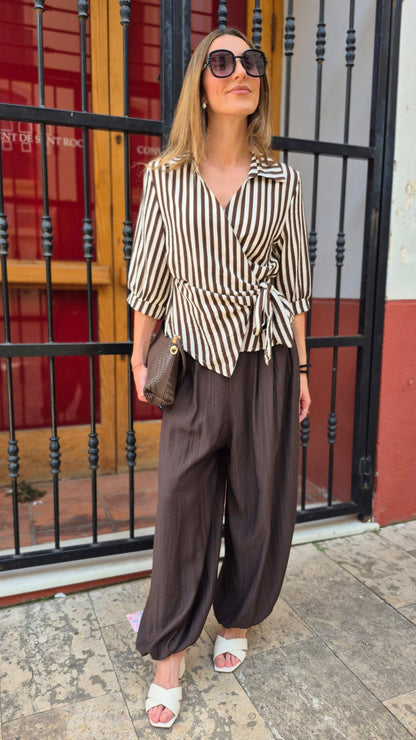 PANTALÓN BALLOON CHOCO