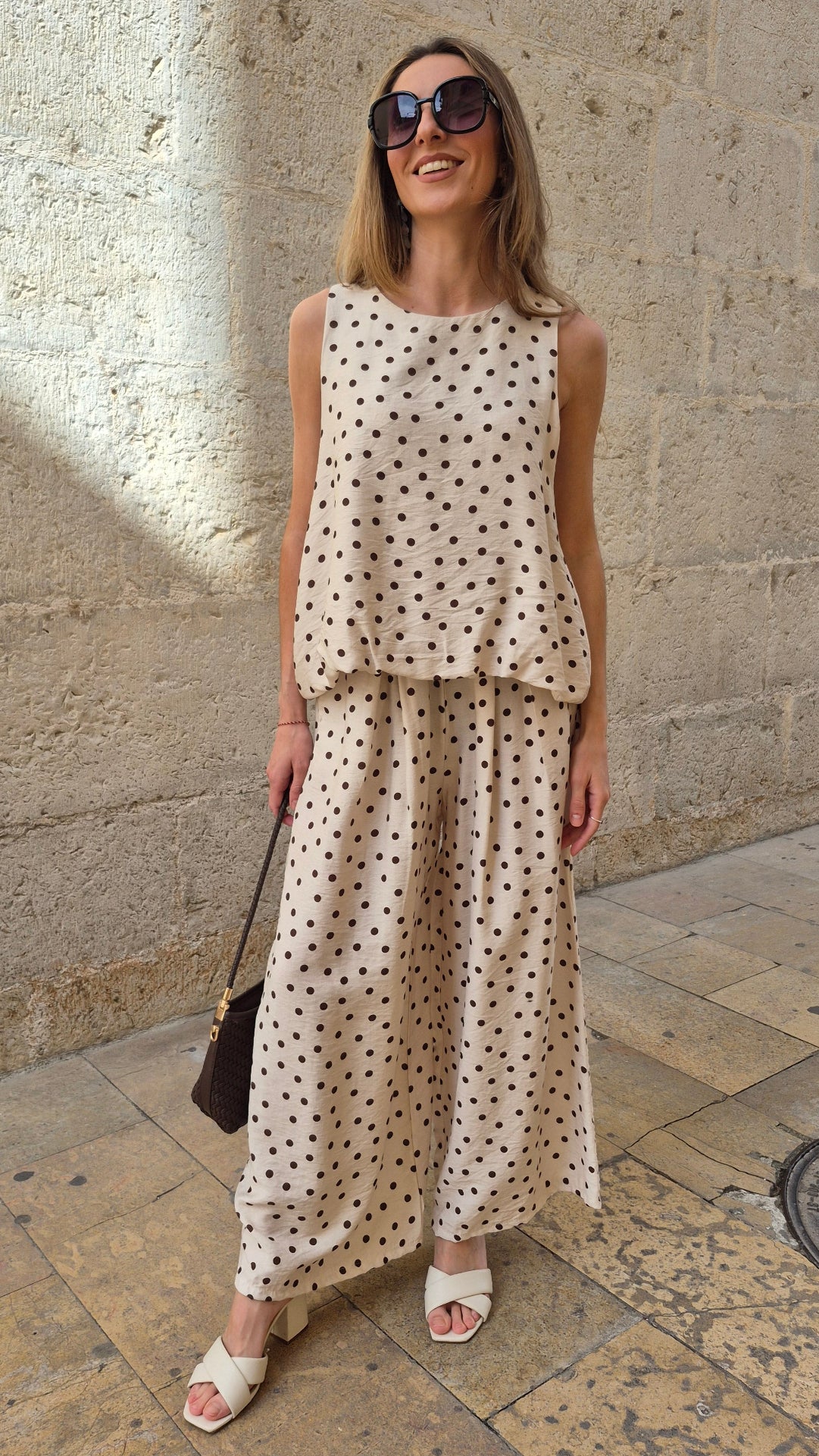 PANTALÓN LUNARES (BEIGE)