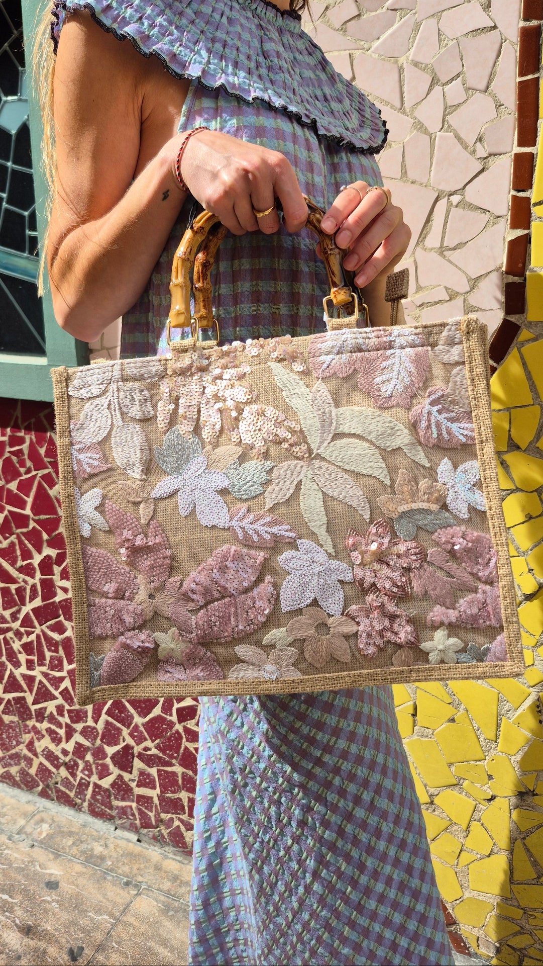 BOLSO ROSA FLORES