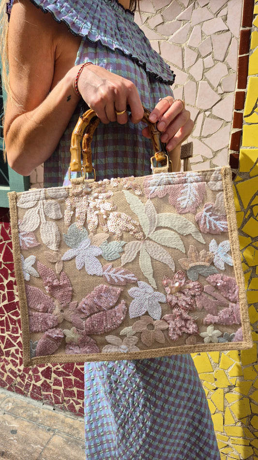 BOLSO ROSA FLORES