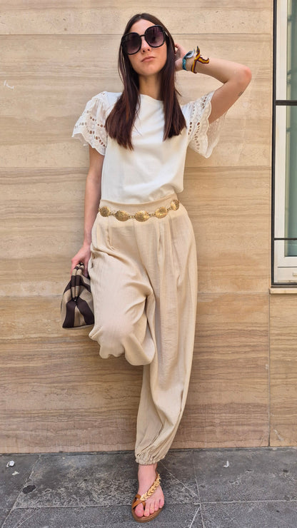 PANTALÓN BALLOON BEIGE