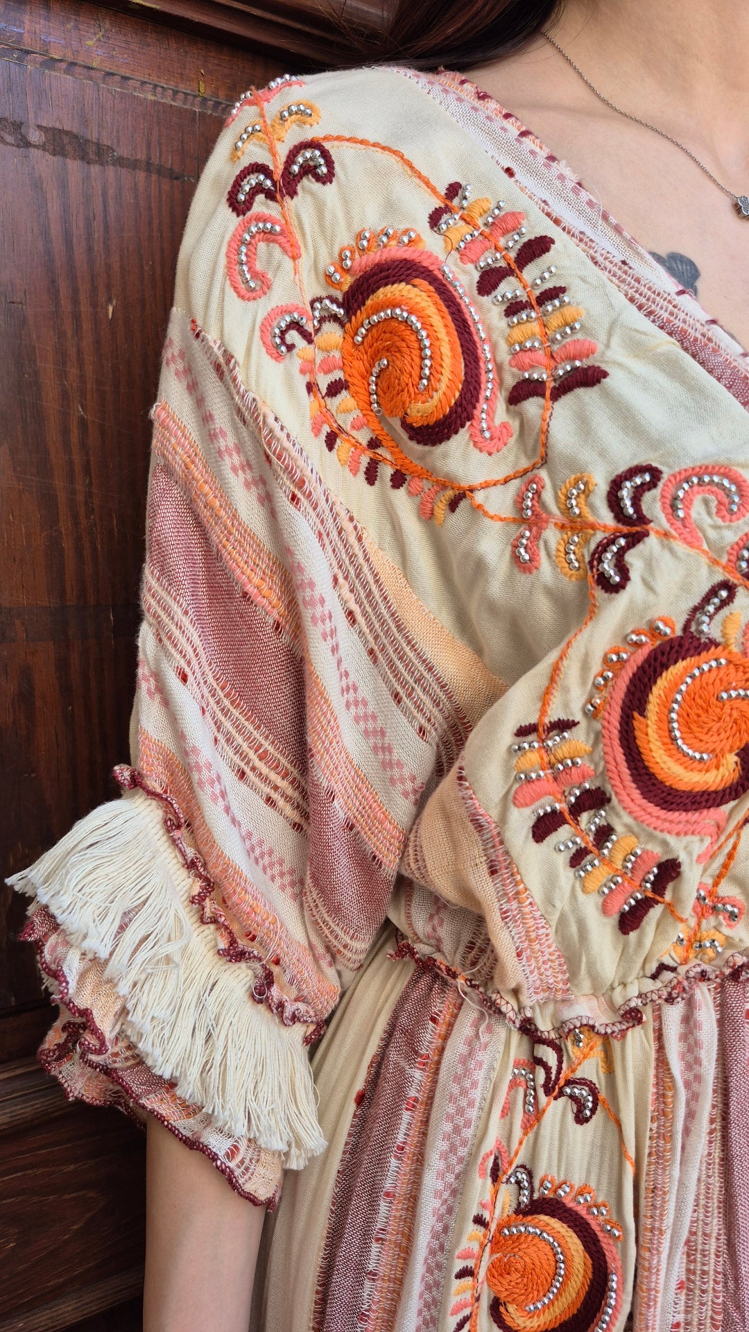 VESTIDO BOHO NÓMADA (CORAL)