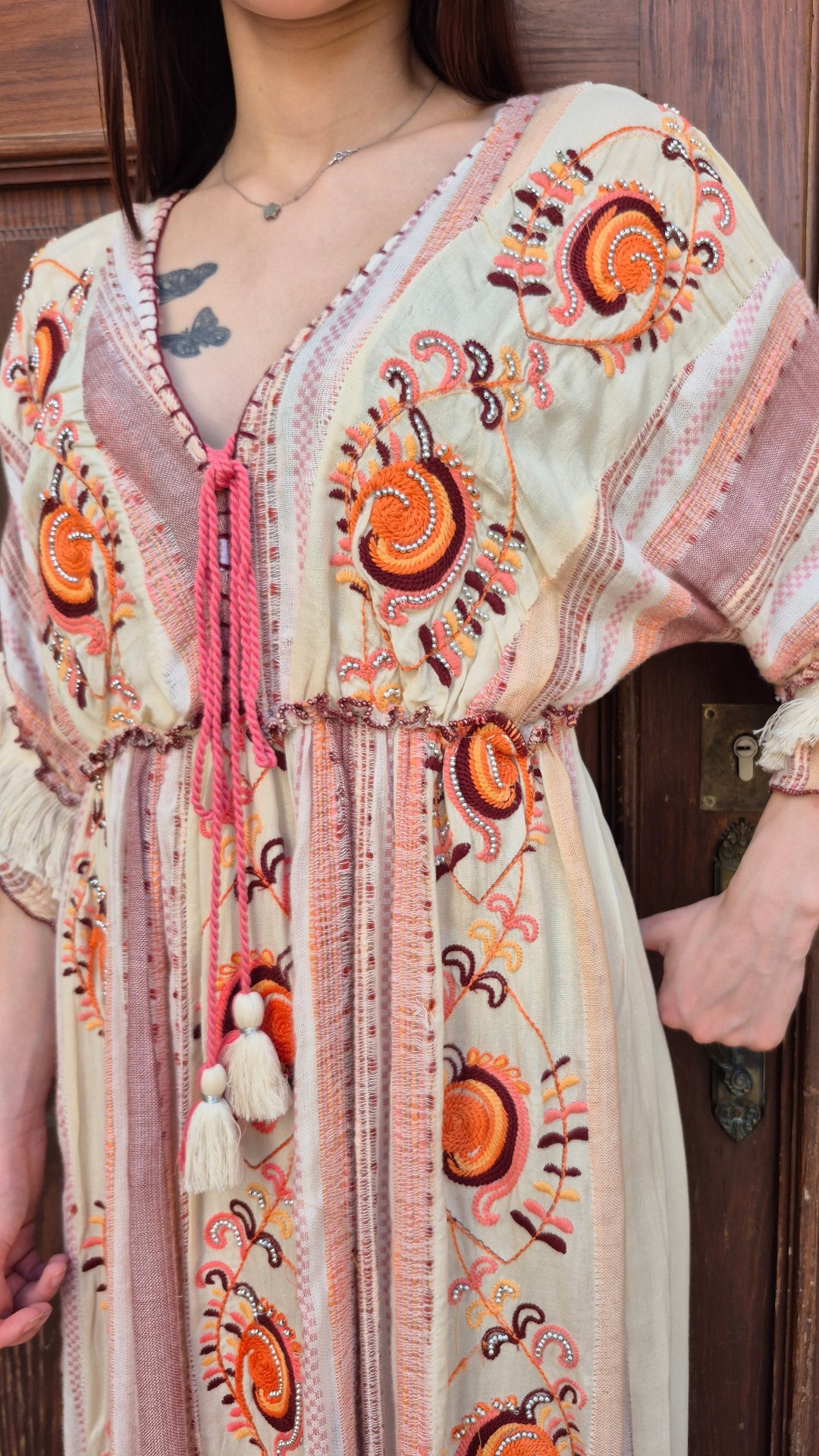 VESTIDO BOHO NÓMADA (CORAL)