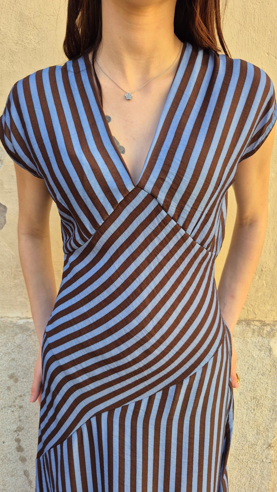 VESTIDO  RAYAS RANIA (AZUL)
