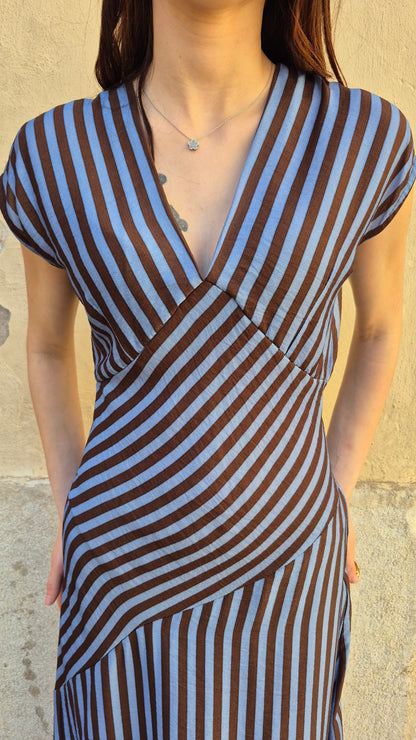 VESTIDO  RAYAS RANIA (AZUL)