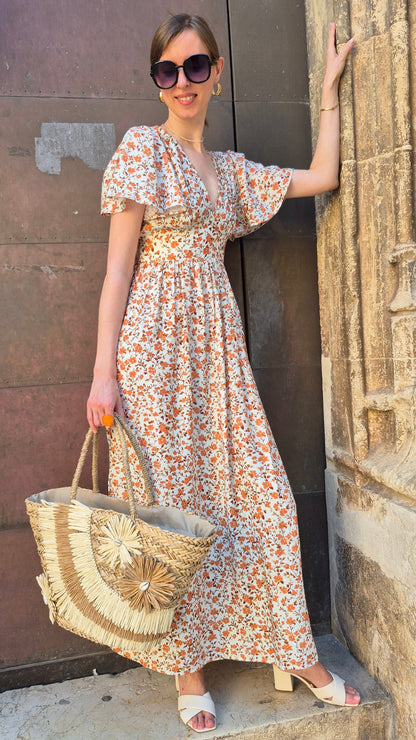 VESTIDO LARGO FLORES