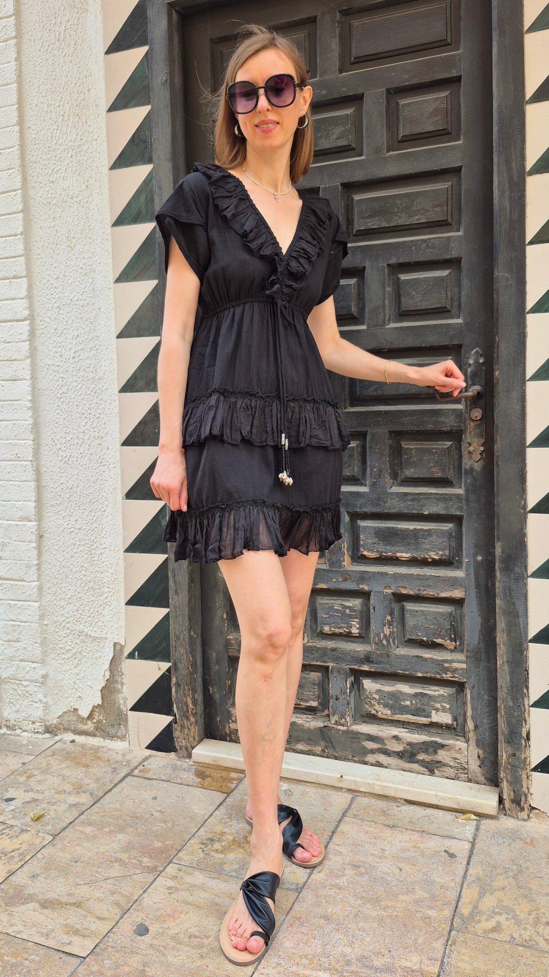 VESTIDO CORTO MORPHEO (NEGRO)