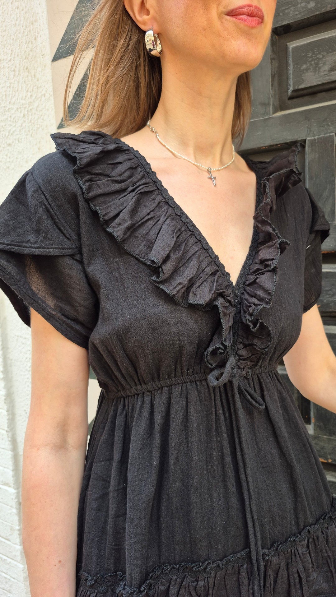VESTIDO CORTO MORPHEO (NEGRO)