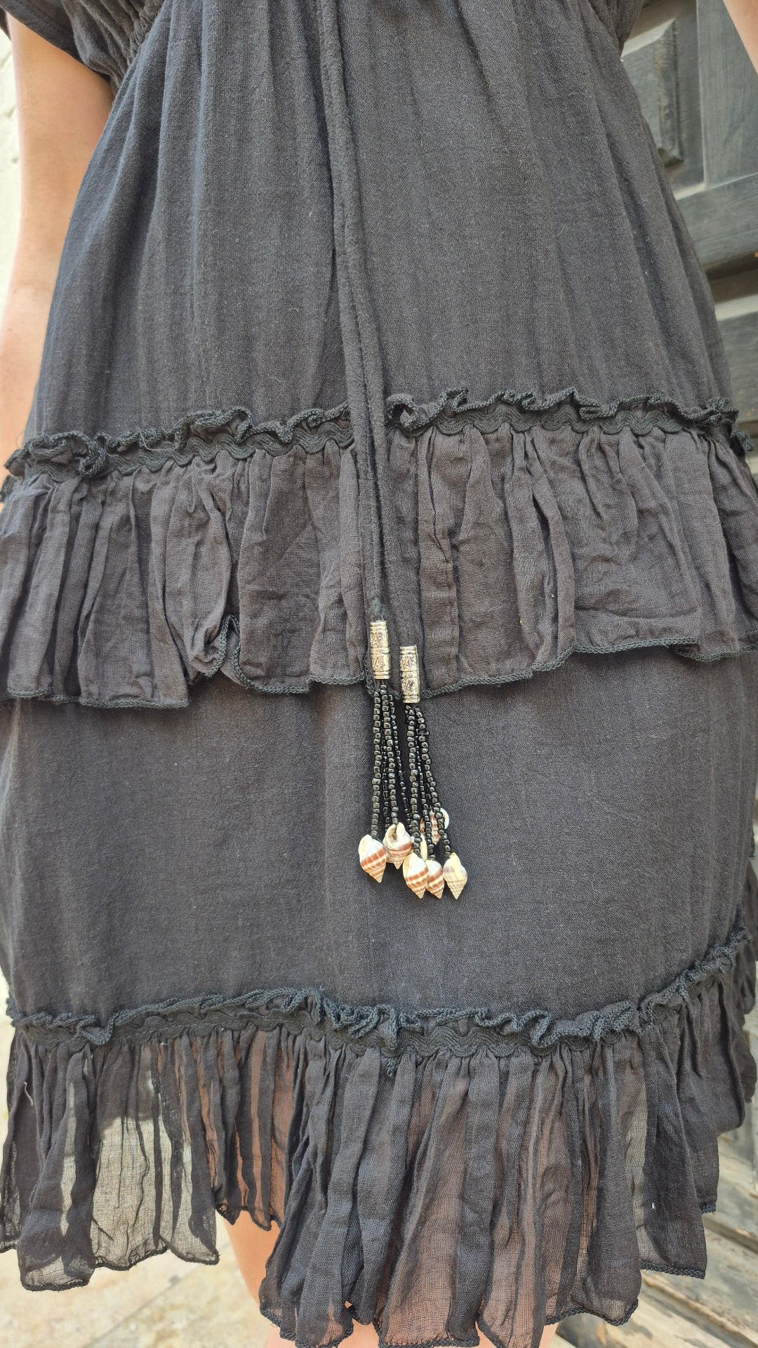 VESTIDO CORTO MORPHEO (NEGRO)