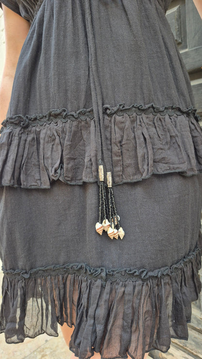 VESTIDO CORTO MORPHEO (NEGRO)