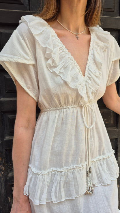 VESTIDO  CORTO MORPHEO (BLANCO)