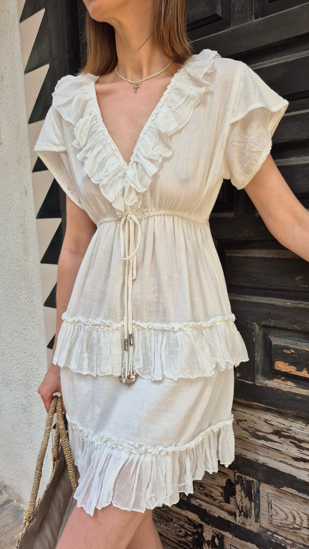 VESTIDO  CORTO MORPHEO (BLANCO)