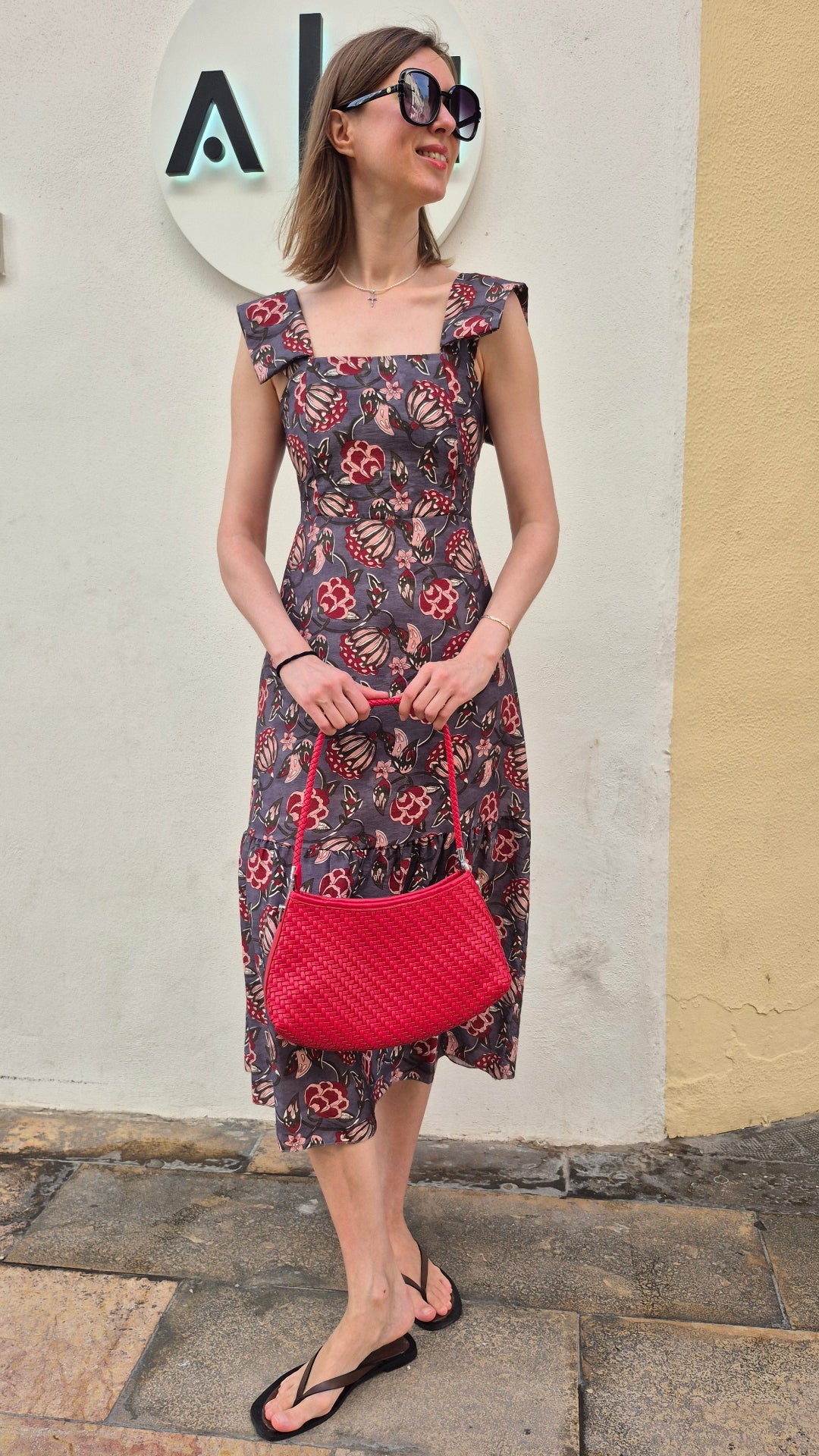 VESTIDO ESTAMPADO CATALINA (GRIS)
