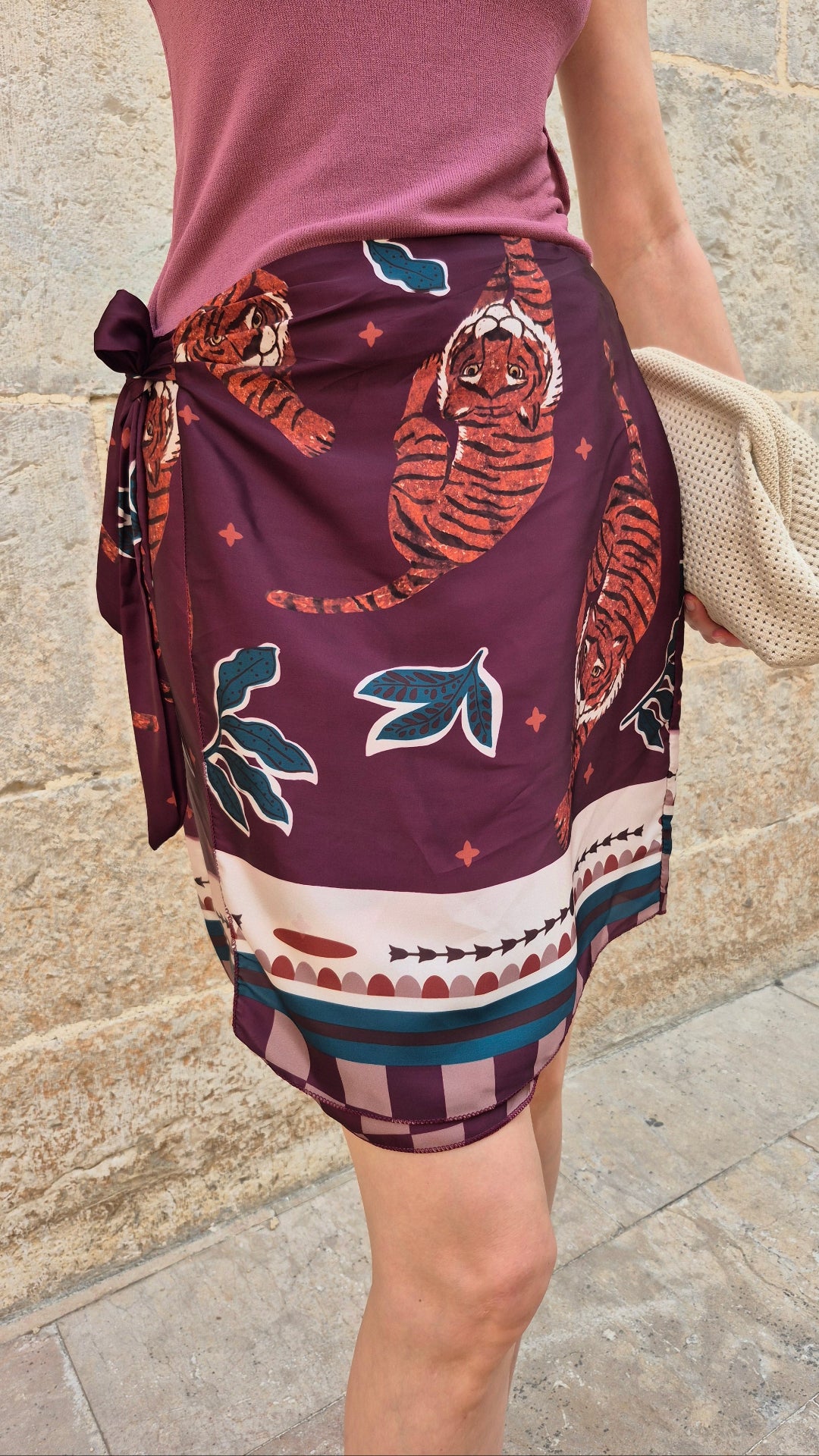 FALDA PAREO CORTA TIGRE